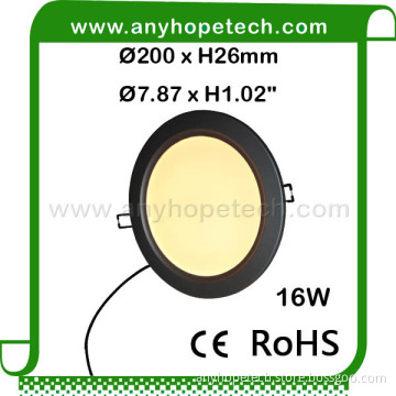 World class quality diameter 200mm 16watt round led suspended ceiling light